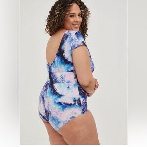 👏Torrid Blue and Purple Women's Swim One Piece
